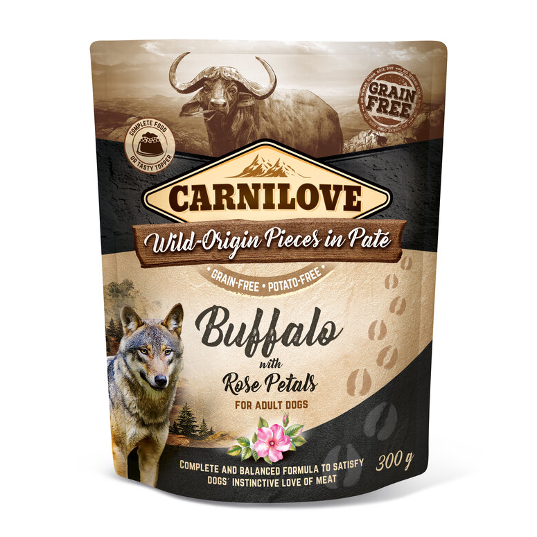 CARNILOVE Pâtée Buffle et Pétales de roses 300gr