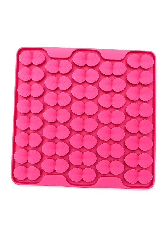 Tapis anti-glouton Feuille XL - Rose